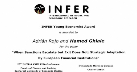  INFER Young Economist Award 2026 Honours ESCP Professor Hamed Ghiaie