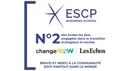 ESCP Business School is proud to maintain its 2nd place in the 2024 ChangeNOW x Les Echos ranking for ecological and social transition 