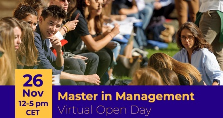Students sitting outside the building - 26th Nov 12-5:30 pm (CET) - Master in Management Virtual Open Day Students sitting outside the building - 26th Nov 12-5:30 pm (CET) - Master in Management Virtual Open Day