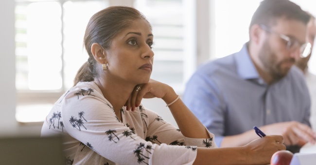 A woman in the class