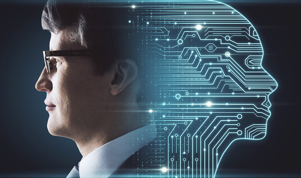 Artificial intelligence and data concept