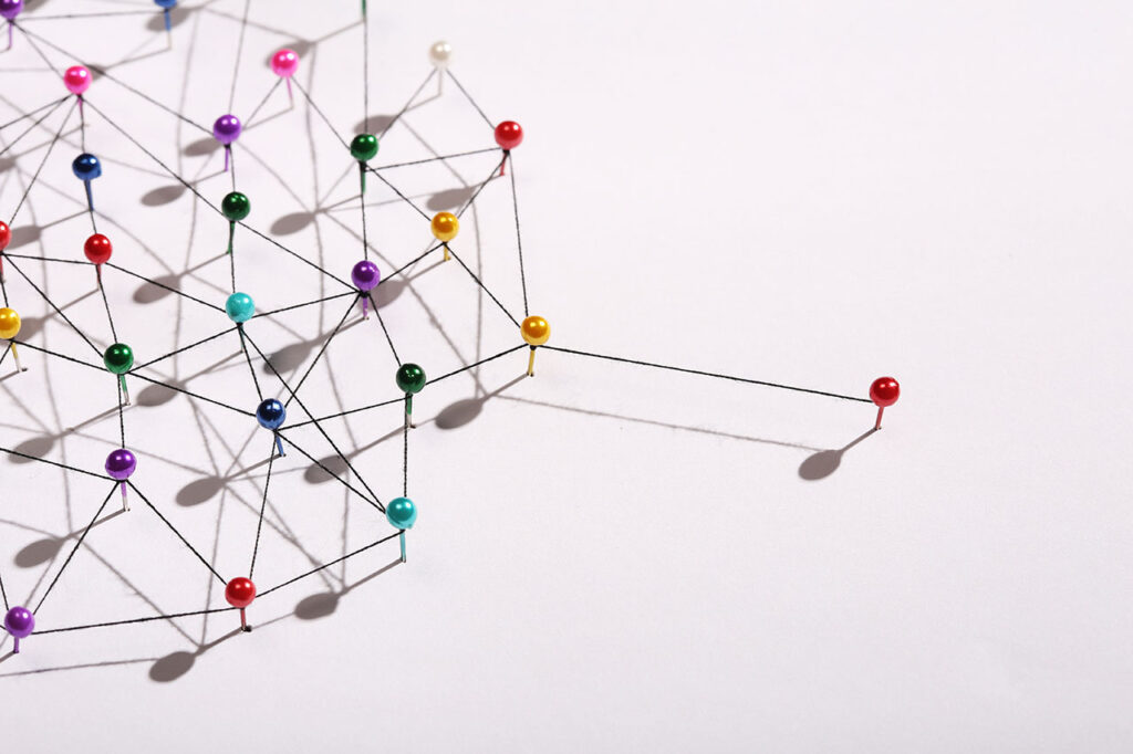Linking entities, representing the power and importance of creating a community and network, ©aleksandarfilip / Adobe Stock