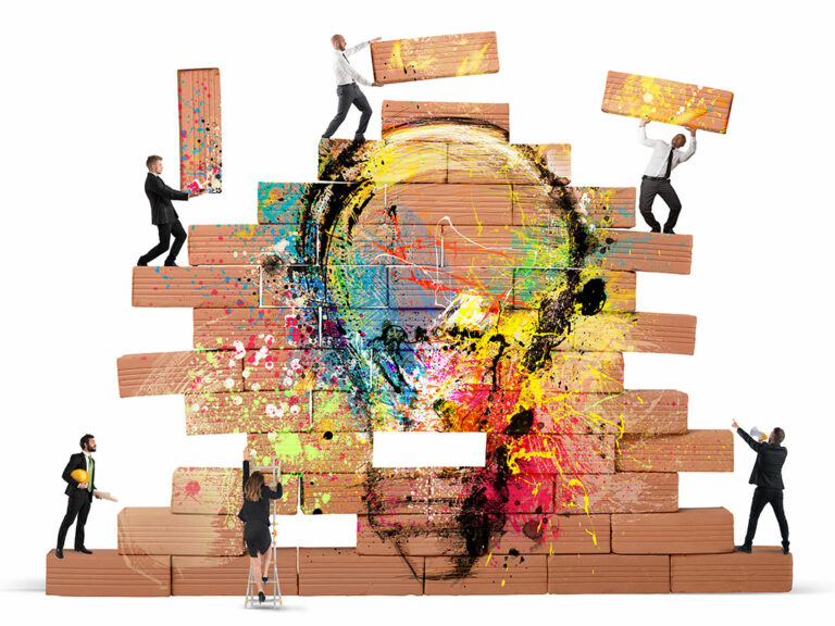 Persons bulding a new creative idea