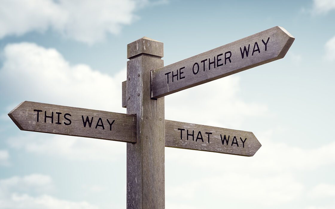 Brian-Jackson-AdobeStock Which way to go road sign