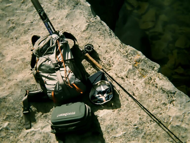 Picture of Patagonia equipment out on the trail.