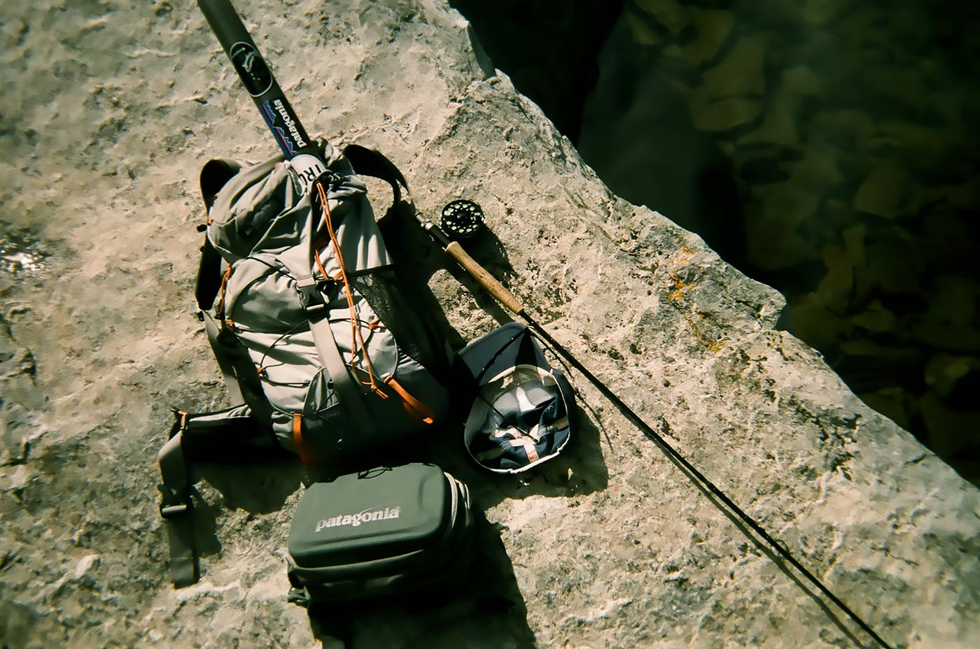 Picture of Patagonia equipment out on the trail.