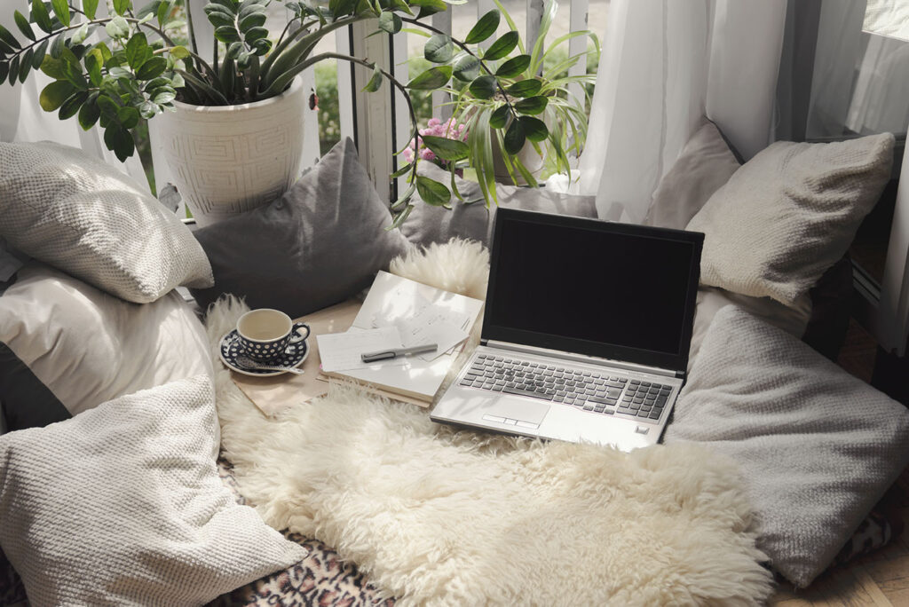 Cozy place at home for working remotely