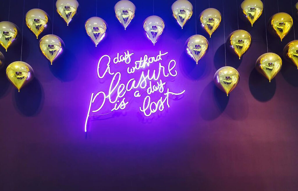A day without pleasure is a day lost.