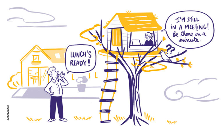 Illustration of  Future of Work Tag, ©Bananako.fr for The Choice Illustration of Future of Work Tag, ©Bananako.fr for The Choice