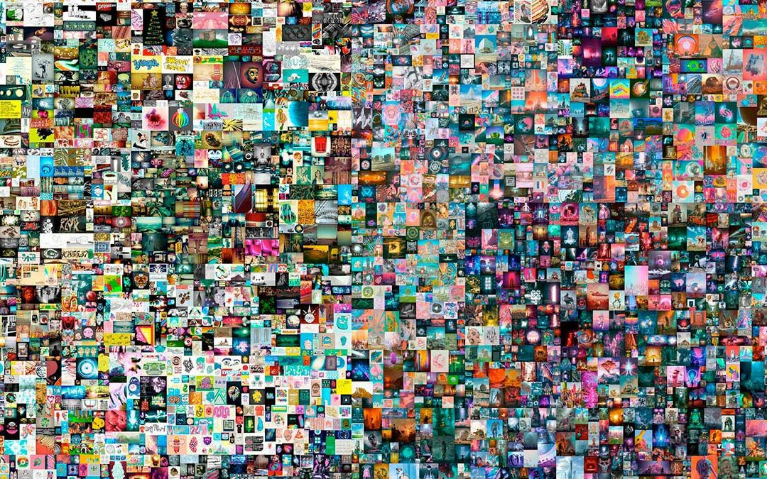 Beeple’s collage of all the images he has been posting online each day since 2007 was sold for $69.3 million. © Christie’s