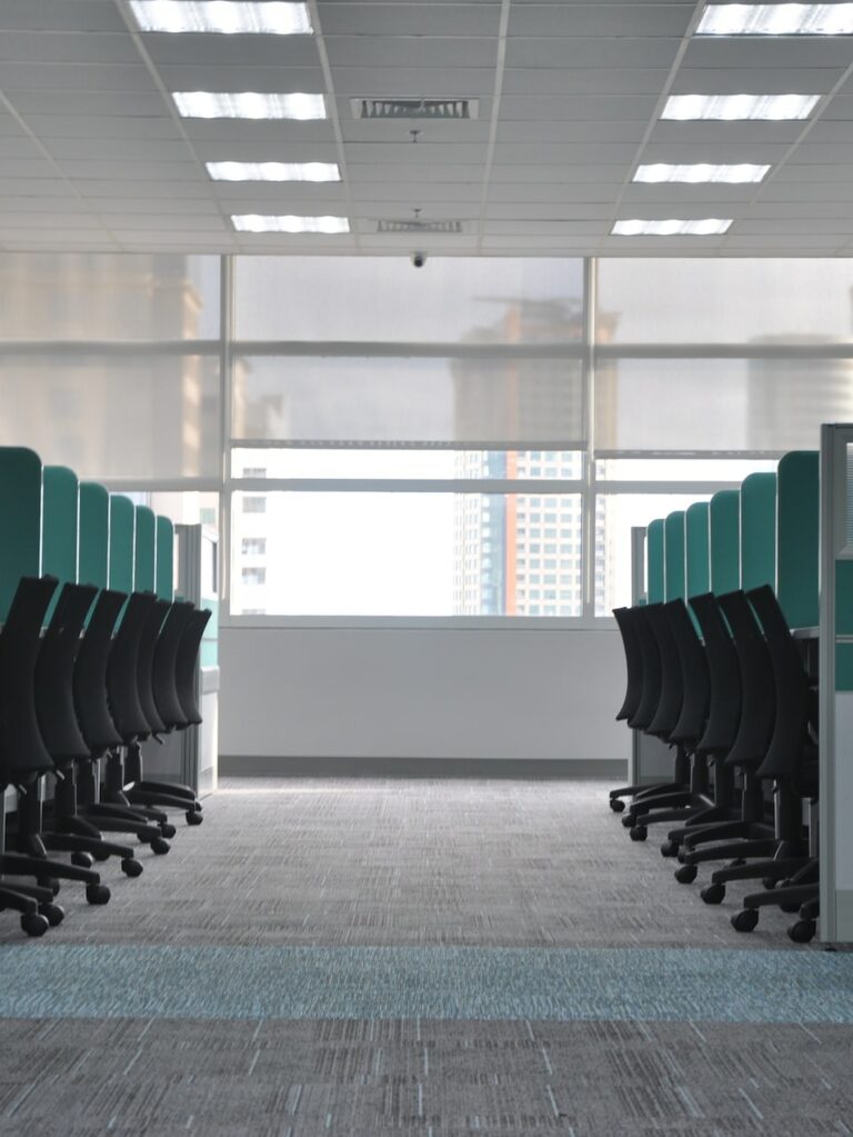©Kate Sade/Unsplash Image of an empty office space.