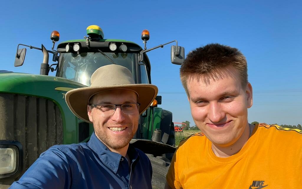 Mateusz Ciasnocha pictured with his brother Paweł Ciasnocha Regenerative farmer Mateusz Ciasnocha pictured with his brother Paweł Ciasnocha