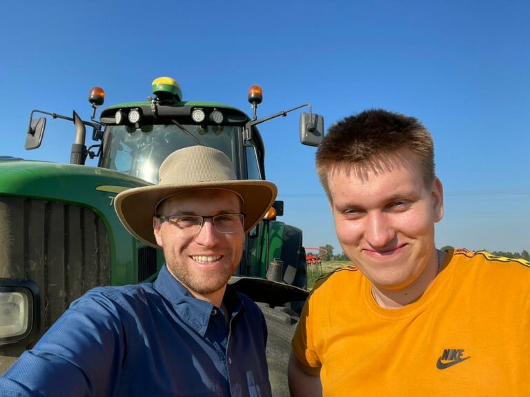 Regenerative farmer Mateusz Ciasnocha pictured with his brother Paweł Ciasnocha