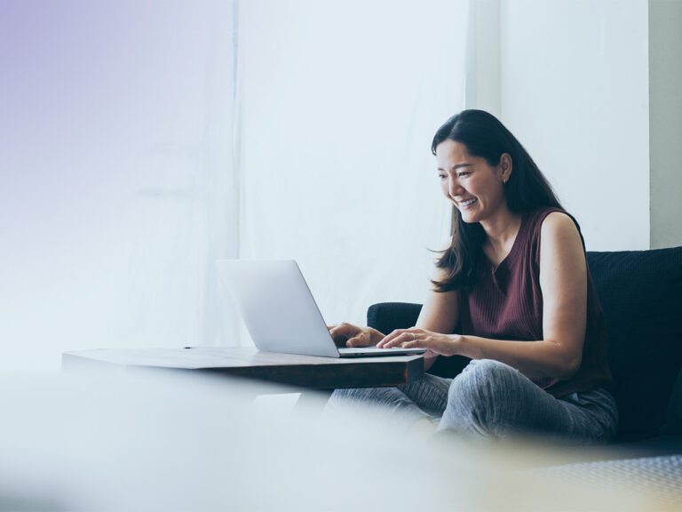 ©Panitan/Adobe Stock Using computer hand typing keyboard laptop online chatting search form internet while working sitting on sofa, Panitan/Adobe Stock
