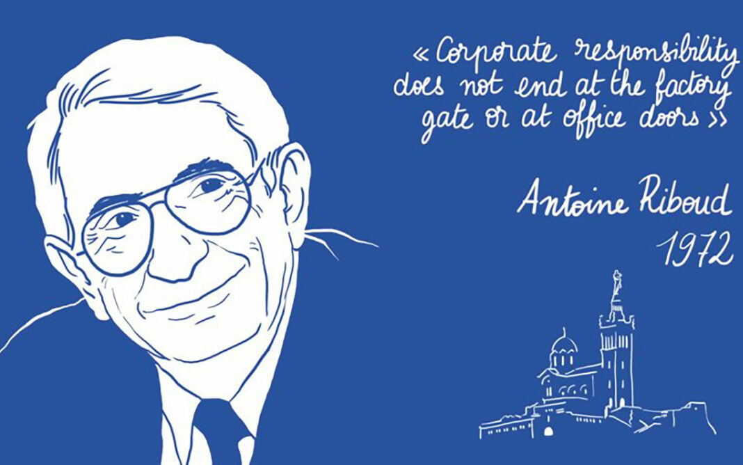 Danone espoused a more human, “multi-stakeholder” model of business under the leadership of founder and past CEO Antoine Riboud, and Faber continued in that tradition. © Danone Antoine Riboud - Danone