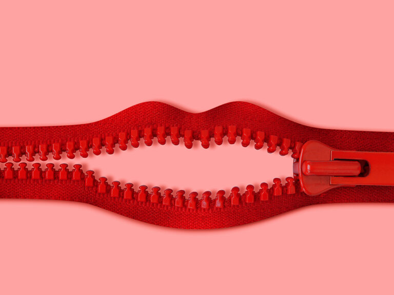 Image of a zipper in the form of a mouth.