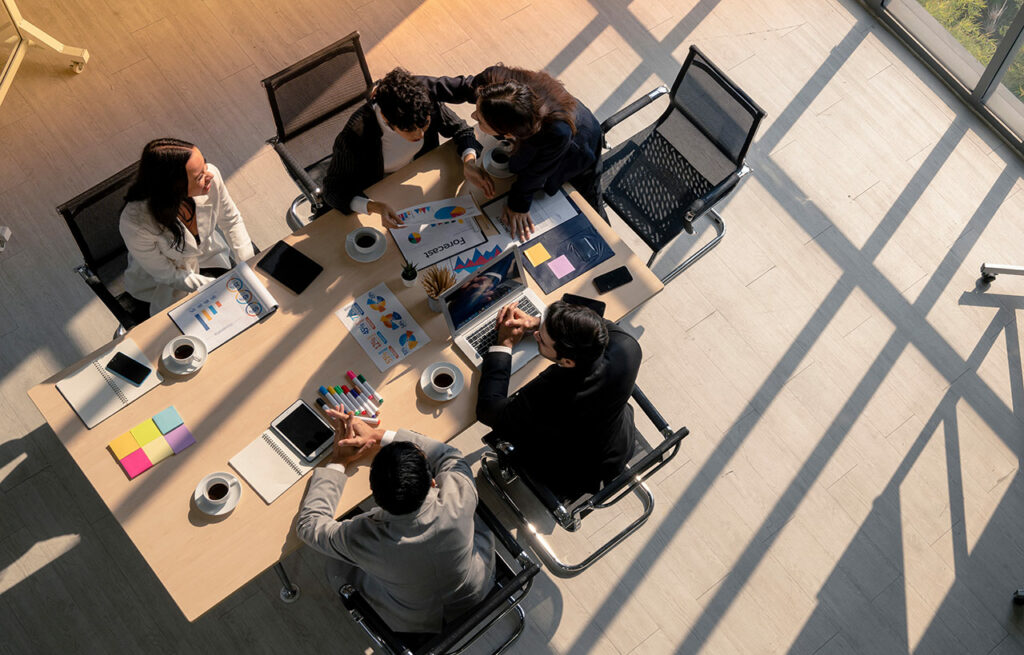business woman advise patner with empathy during meeting session in office