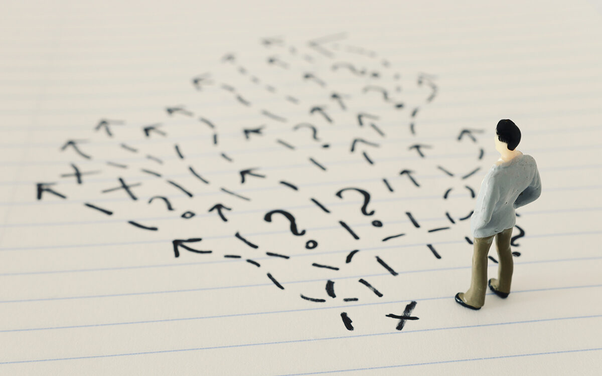 tomertu – AdobeStock A businessman thinking about the best way to solve a problem.