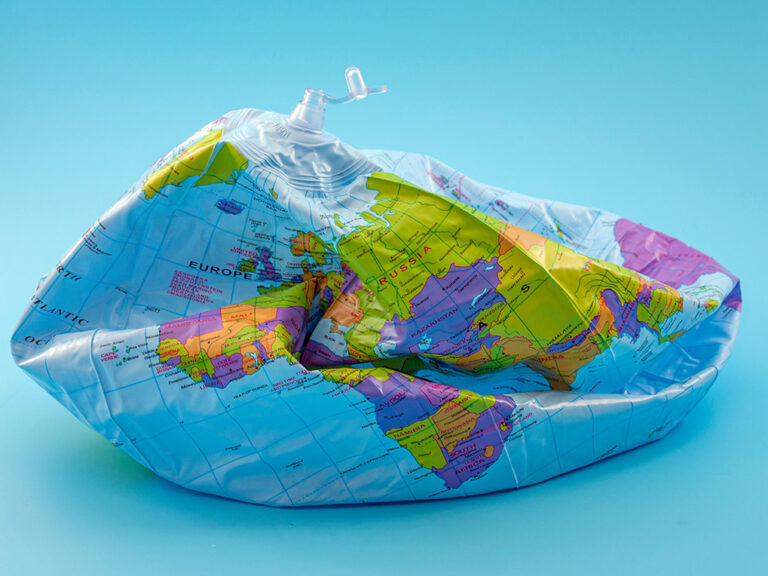Deflated globe.