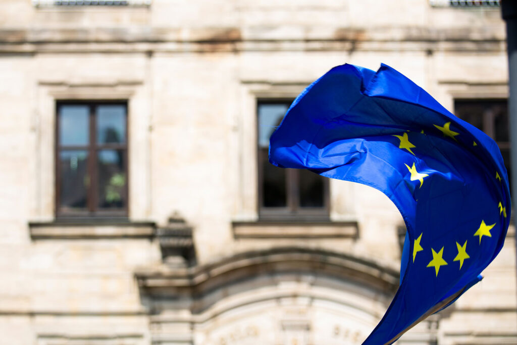 Waving European Flag by Markus Spiske, Unsplash