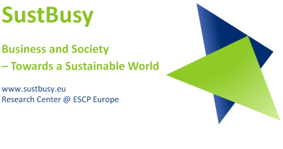 SustBusy logo, Research centre at ESCP