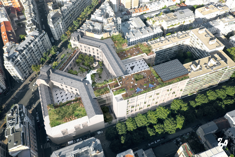 ESCP Paris Campus - Real Estate Project - Aerial view