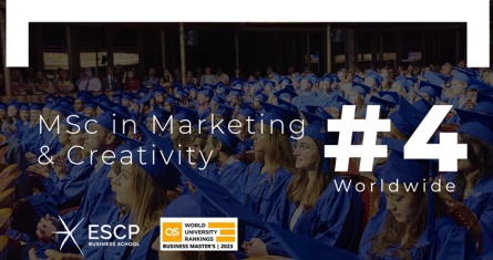 ESCP’s MSc in Marketing & Creativity placed 4th Worldwide by QS World University Rankings