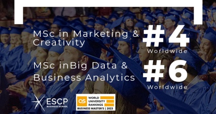 The QS 2023 thematic ranking recognizes 4 ESCP programmes